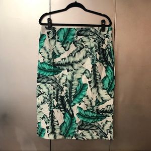 Leaf Print Skirt